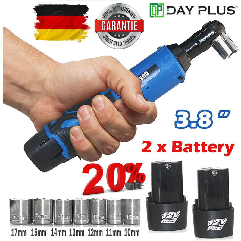 Clé à cliquet sans fil Clé à cliquet électrique Jeu de clés à cliquet 3/8' 120Nm