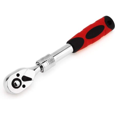 Clé à Cliquet Standard de 3/8 Pouce, Clé à Douille Télescopique Extensible Flexible de 72 Dents Outils à Main avec Clés Allen
