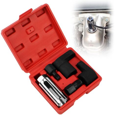 Clé à Coffret de Douille pour Sonde Lambda 22mm 1/2 Longue 5pc Oxygen Sensor Socket Wrench Tool Universelle Compatible avec Bmw Vw Audi Skoda Mercedes