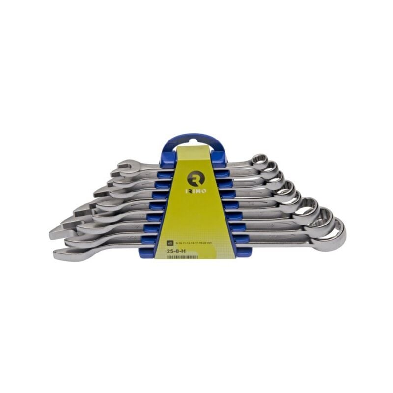 Jeu de 8 clés mixtes sur clip - Irimo