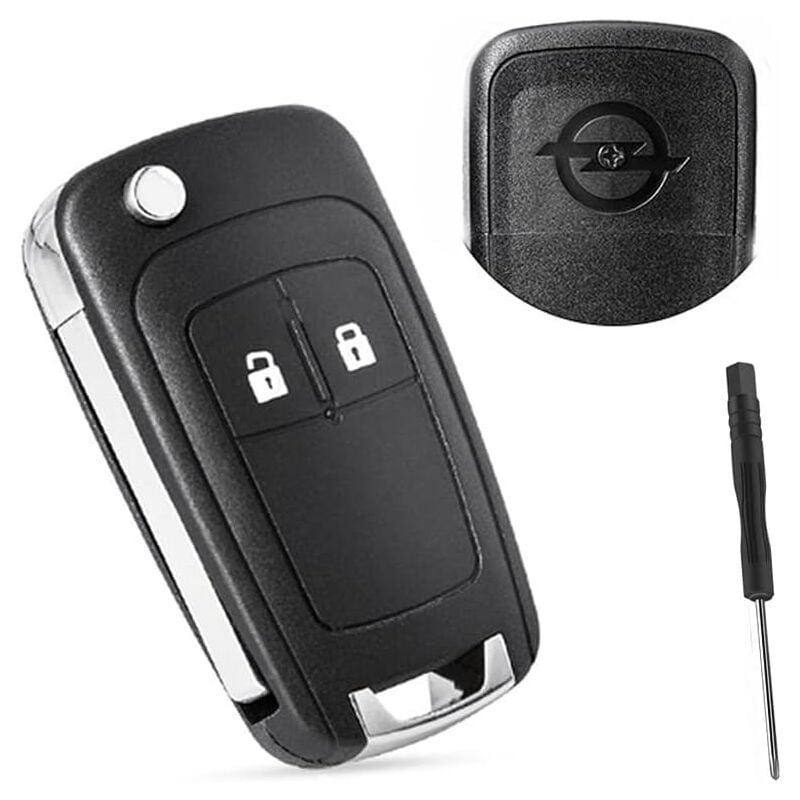 Clé à Distance à 2 Boutons Vierge pour Opel Vauxhall Zafira Astra Insignia Holden Flip clé de Voiture Coque de Protection étui avec vis Avoir Un Logo