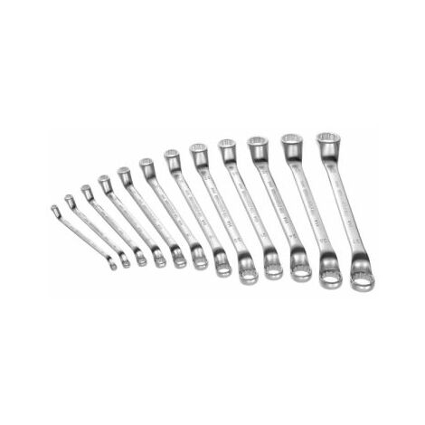 Clé à double tête Facom OGV Douze têtes à tête coudée Set dans boîte, 12 pcs.