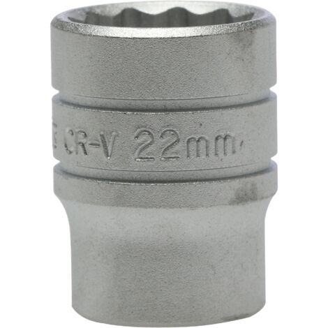 Clé à douille, 1/2, bihex, 22mm  TENGTOOLS M120522-C
