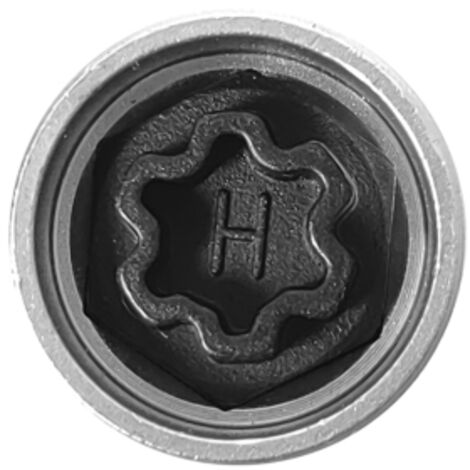 Clé à douille antivol Security Master pour écrous de roue, modèle 808 / H, douille de 17 mm, compatible avec Audi A6, A3, A4, A5 et TT.