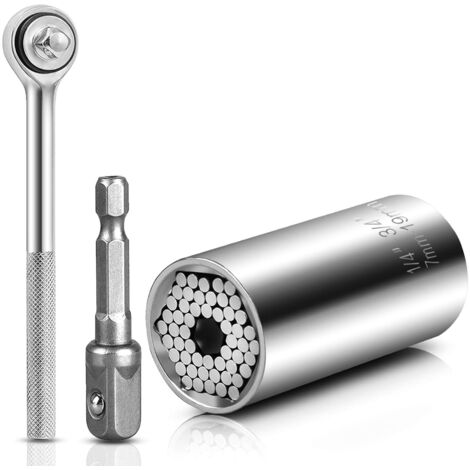 Clé à douille Clé universelle Écrou universel Clé à douille universelle Outils à main multifonctionnels Repair Adapter Repair Tools Set Outils(3 en 1)