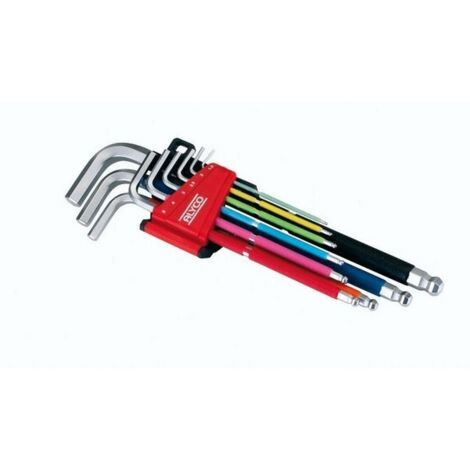 CLÉ À DOUILLE COLORÉE POUR ROBINET À BOISSEAU SPHÉRIQUE SET 9PCS - 1,5-10 MM