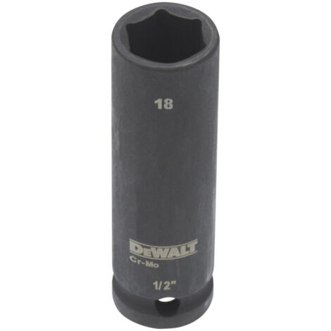 Clé à douille DEWALT longue 18mm 1/2 résistante aux chocs