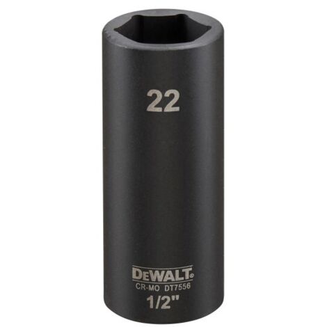 Clé à douille DEWALT longue 22mm 1/2 résistante aux chocs