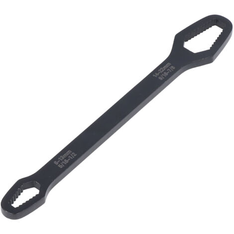 Clé à Douille Double Universelle 8‑22mm Multifonction pour Réparation et Entretien Noir