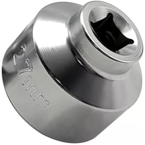 Clé à douille en métal pour filtre huile de voiture Mercedesbenz et véhicules, design discret adapté remplacement (27 mm) - 27MM