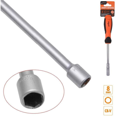 Clé à Douille Hexagonale 8 Mm Tournevis Cr-v Avec Poignée Ergonomique 94865