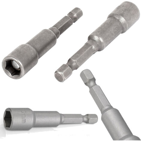 Clé à Douille Magnétique Insert 1/4 Connexion Pour Tournevis Longueur 50 Mm -8 Mm -