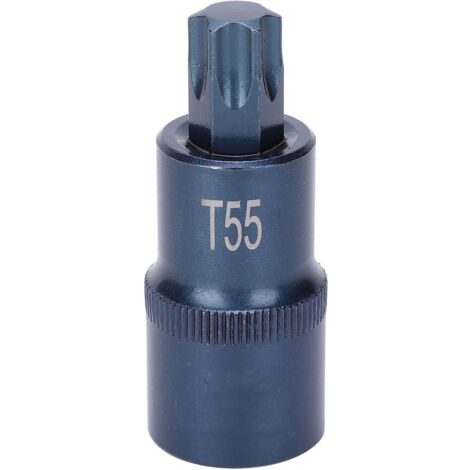 Clé à douille rapide électrique en acier allié S2, embout étoile T55, traitement bleui pour quincaillerie, 1/2X55