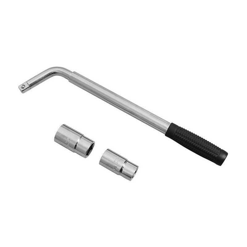 Clé à Douille SS5324 pour Roue de Voiture - Poignée Extensible - Tailles de Douilles : 17 mm, 19 mm, 21 mm, 23 mm - Compatible avec Tous Les