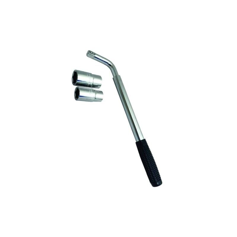 SNQ - Clé à Douille SS5324 pour Roue de Voiture - Poignée Extensible - Tailles de Douilles : 17 mm, 19 mm, 21 mm, 23 mm - Compatible avec Tous Les