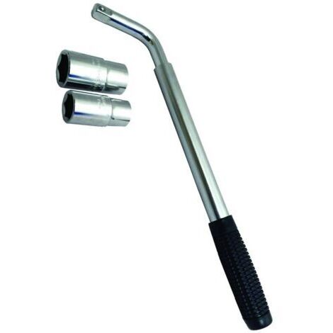 Clé à Douille SS5324 pour Roue de Voiture - Poignée Extensible - Tailles de Douilles : 17 mm, 19 mm, 21 mm, 23 mm - Compatible avec Tous Les véhicules Standard