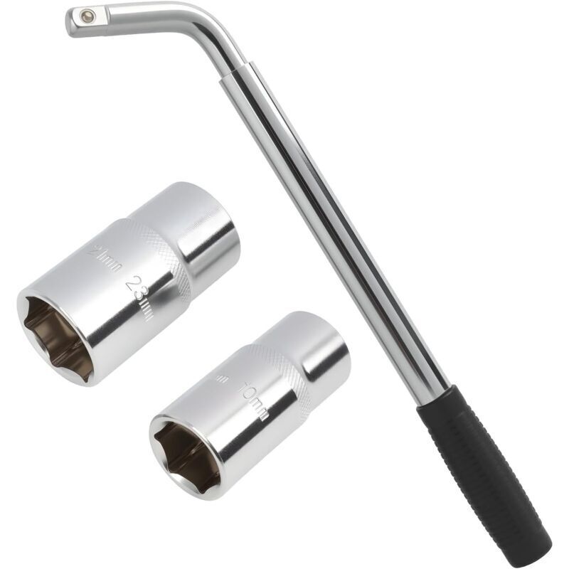 Clé à Douille Télescopique pour Roue de Voiture, 17/19/21/23 mm, Outil Polyvalent et Durable