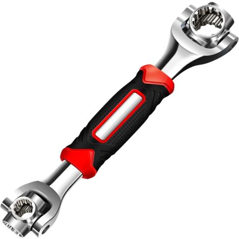 Clé à douille universelle 52 en 1, Outils de réparation rotatifs en acier inoxydable, Clé rotative à 360 degrés