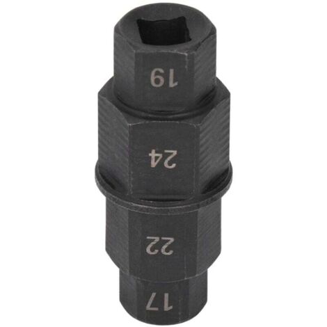 Clé À Essieu Hexagonal Moto Outil Extraction Broche Roue Avant 17 19 22 24mm Noir