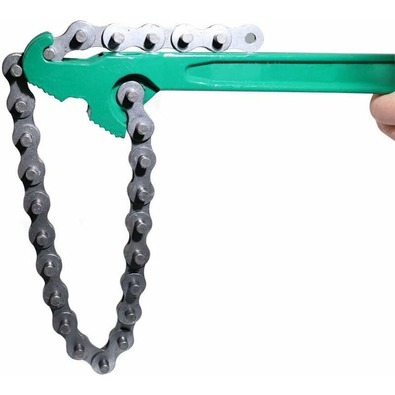 Gabrielle Clé à Filtre à Huile à Chaîne, Clé à Filtre à Huile à Chaîne de 15 Pouces, Clé à Filtre à Huile Réglable, Adaptée à la Réparation