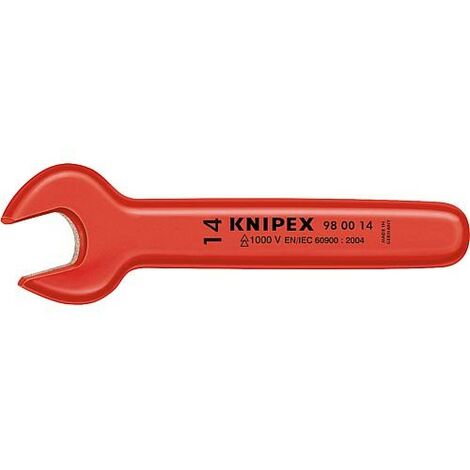 Cle a fourche KNIPEX isolée jusqu'à 1000V, mâchoire 15°, SW15
