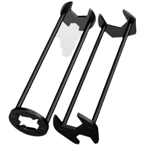 Clé à lavabo multifonctionnelle en kit de 2 pièces - avec 7 filetages standard