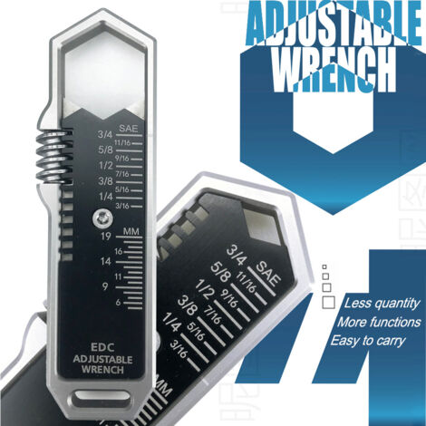 Clé à Molette Rapide Réglable en Aluminium – Multifonction et Adaptateur pour Douilles