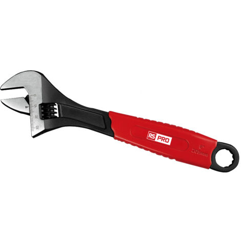 Clé à molette RS PRO, Ouverture 30mm, Long. 210 mm, Acier au chrome-vanadium ( Prix pour 1 )