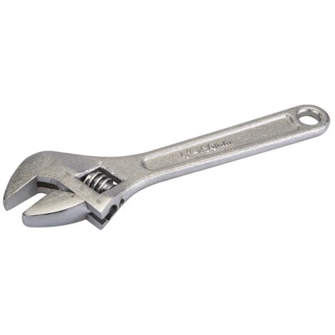 Clé à molette Silverline WR10 150mm mâchoires 17mm finition chromé en acier au carbone matricé