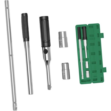 Clé à roue allongée, jeu de douilles en croix pour changement pneu voiture, etc. robuste acier véhicules, 5 Pièces -