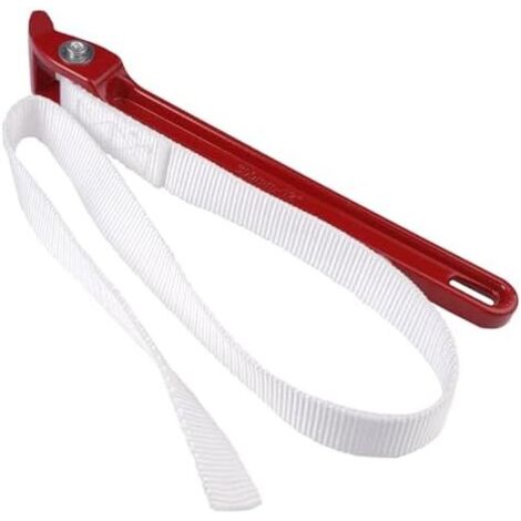 Clé à Sangle 30 cm, Réglable en Aluminium Cle Filtre a Huile avec 88 cm de Nylon, Poignée Antidérapante Water Filter Wrench pour Serrer Ou Desserrer Filtres Huile, Pommeaux Douche -