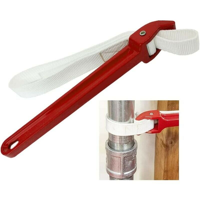 Dpzo - Clé à sangle, clé à sangle de 30,5 cm, clé à sangle réglable, couvercle de réservoir, serrer et desserrer l'outil de tuyau, filtre à huile,