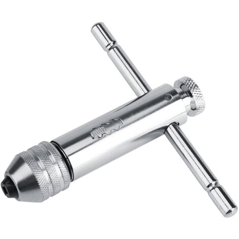 Clé à tarauder à cliquet réglable, poignée en T pour filetage M3 à M8 et M5 à M12, idéale pour kit de tarauds et filières (version courte M5 M12)
