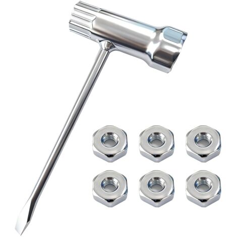 Clé à Tronçonneuse, Convient Pour Scie à Essence, TronçOnneuse éLectrique, Tondeuse à Gazon, DiamèTre De La Clé 13mm Et 19mm, Convient Pour La Série MS180 MS250 MS361 MS660 MS381 (1 Clé + 6 écrous)