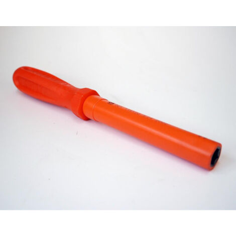 Clé à tube 6 Pans 11x120mm femelle isolée 1000V emmanché orange acier traité DERANCOURT