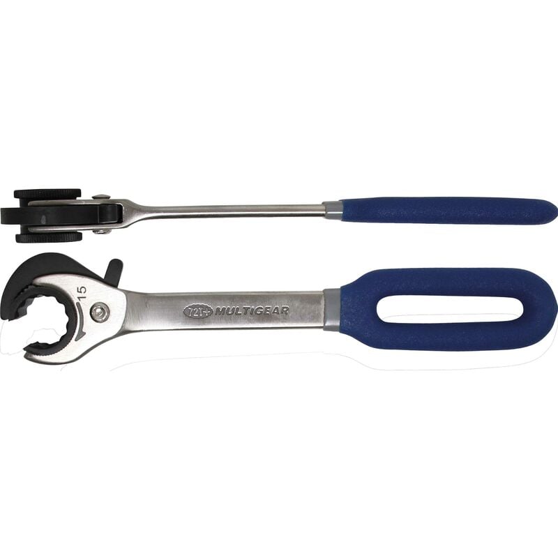 Bgs Technic - clé à tuyauter à cliquet, ouverte 15 mm bgs 30835