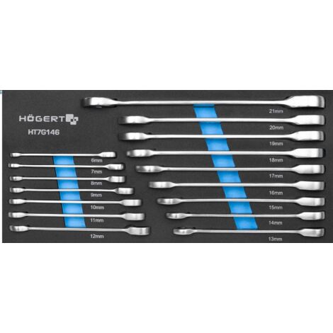 CLÉ À UN ŒIL HOGERT AVEC CLIQUET, 16 pcs. / INSERT EVA