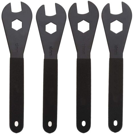 Clé à vélo - Clé à cône en Acier au Carbone Multifonction Durable Outil de réparation de vélo(15mm,16mm,17mm,18mm)