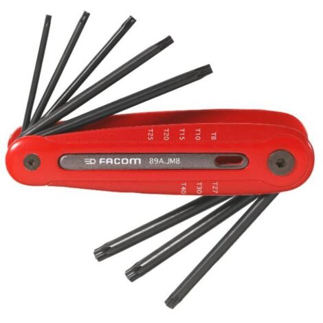 Clé Allen en Droite Facom Torx 8 pièces ( Prix pour 1 )