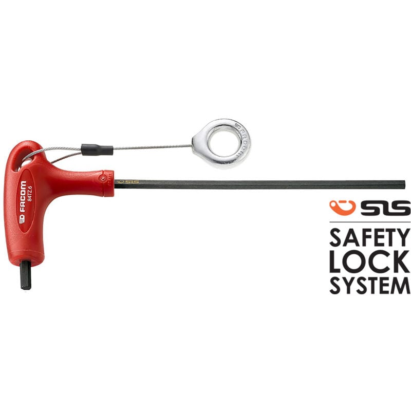 Facom - Clé Allen en t 10mm Métrique Hexagonal, Bras Long, court ( Prix pour 1 )