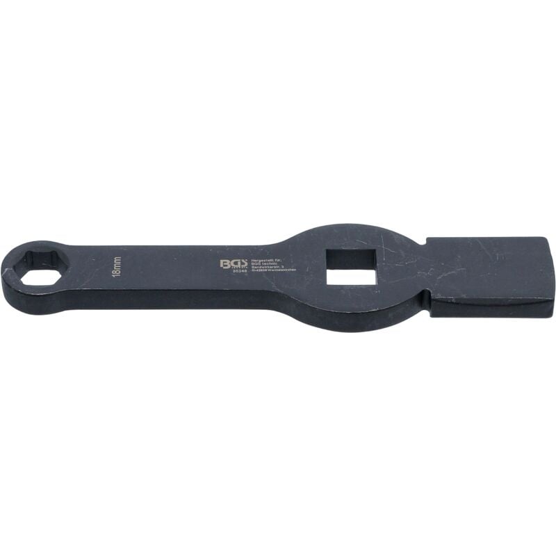 Clé annulaire de percussion six pans avec 2 faces de percussion 18 mm