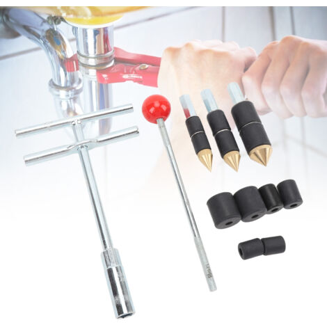 [Clé anti fuite Kit] Kit anti fuite métal réutilisable Inox Stop G1/2, G3/4, G1 & Adaptateurs silicone avec extracteur 170mm & outils
