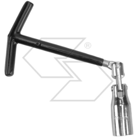Clé articulée pour bougie hexagonale Ø 19mm poignée plastique