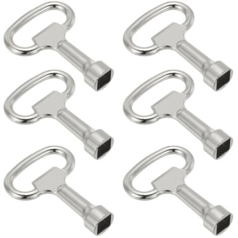 Cle Carre, Clé à Douille en Alliage de Zinc, 8 mm Clé Square Poubelle, 13,5 x 8 x 8 mm Clef Event Radiateurs pour Compteur D'eau, pour Armoires de Distribution, Robinets, Radiateurs