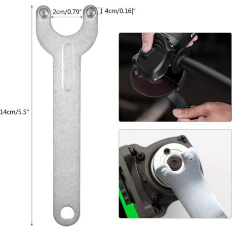 Clé d'angle à bride en métal pour meuleuse Dewalt Milwaukee Makita 193465-4 Bosch Black & Decker Ryobi 12,7 cm