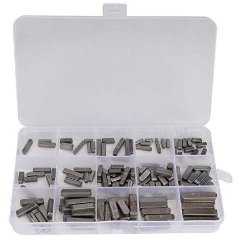 Clé d'arbre d'entraînement parallèle 140pcs – Clés à plumes bout rond – Clé carrée pour fixation standard – Matériaux résistants à la corrosion