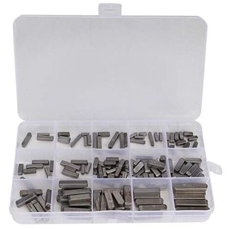 Clé d'arbre d'entraînement parallèle 140pcs – Clés à plumes bout rond – Clé carrée pour fixation standard – Matériaux résistants à la corrosion