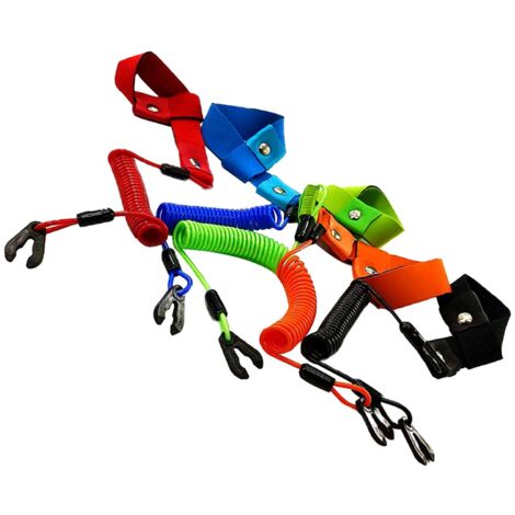 Clé d'arrêt d'urgence pour bateau à moteur hors-bord, ceinture flottante, contacteur d'allumage, dragonne, clé de contact, yacht avec corde de sécurité d'allumage bleue