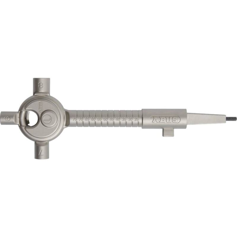 Abus - 308581 clé de chantier universelle argent