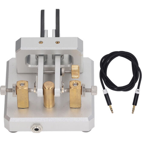 Clé de Code Morse, Double pagaie, automatique, CW, télégramme à ondes courtes, pour l'entraînement, argent